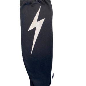 KIDS BOLT PRINT SWEATPANTS - CHARCOAL // WHITE